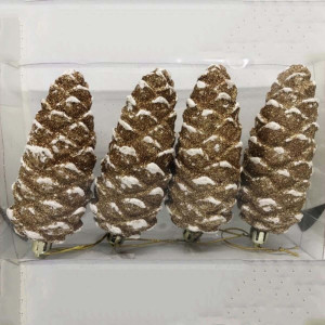 Glitter Pinecone Christmas Tree Hanging Decorations